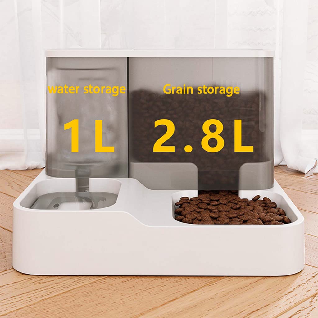 Qpets 2 in 1 Automatic Food Feeder and Water Dispenser Gravity Design Auto Feeding 3L Cat Food Dispenser Food Feeder and Auto Dog Water Dispenser 1 L for Small Medium Big Dog Pets Puppy Kittens Qpets 2 in 1 Automatic Food Feeder and Water Dispenser Gravity Design Auto Feeding 3L Cat Food Dispenser Food Feeder and Auto Dog Water Dispenser 1 L for Small Medium Big Dog Pets Puppy Kittens